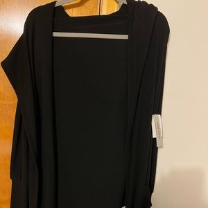 black hoodie long like cardigan,brand new with tag